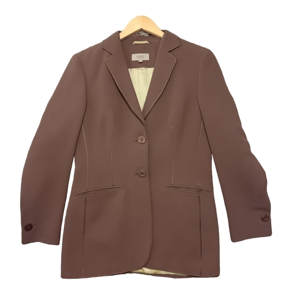 MARKS & SPENCER Light Purple LONG SLEEVES Office CarrierJACKET BLAZER SIZE 12